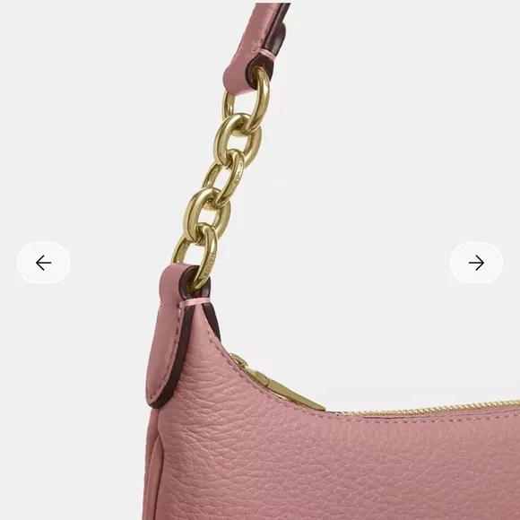 Coach Mini Payton Bag in Gold/Pink Petal Shoulder Bag Gold CEL08 NWT - Picture 7 of 8